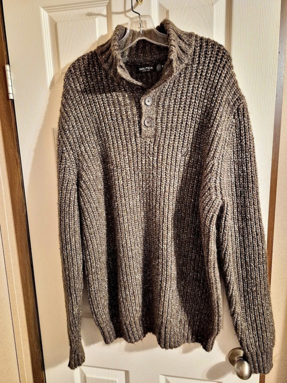 Nautica Ribbed Mock Neck Sweater XL Like New